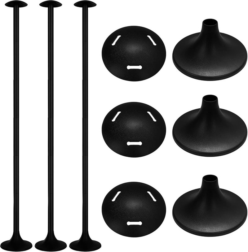 NEXCOVER Boat Cover Support Pole | Adjustable Height from 12" to 54" | 6-Stage Extension Pole | ABS Support Pole for Boat Cover (3 Pack) | Reinforced Support Pole System | Black - Image 1